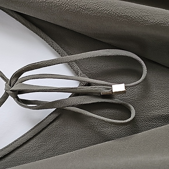 Zara Basic Army Green Romper, Size S - Picture 5 of 5